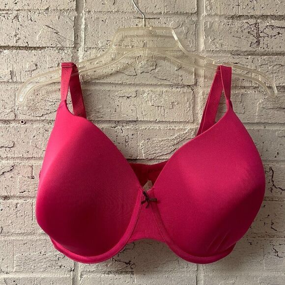 Cacique | Pink Lightly Lined T-shirt No Wire Bra Size 38H Plus Size - Picture 1 of 9